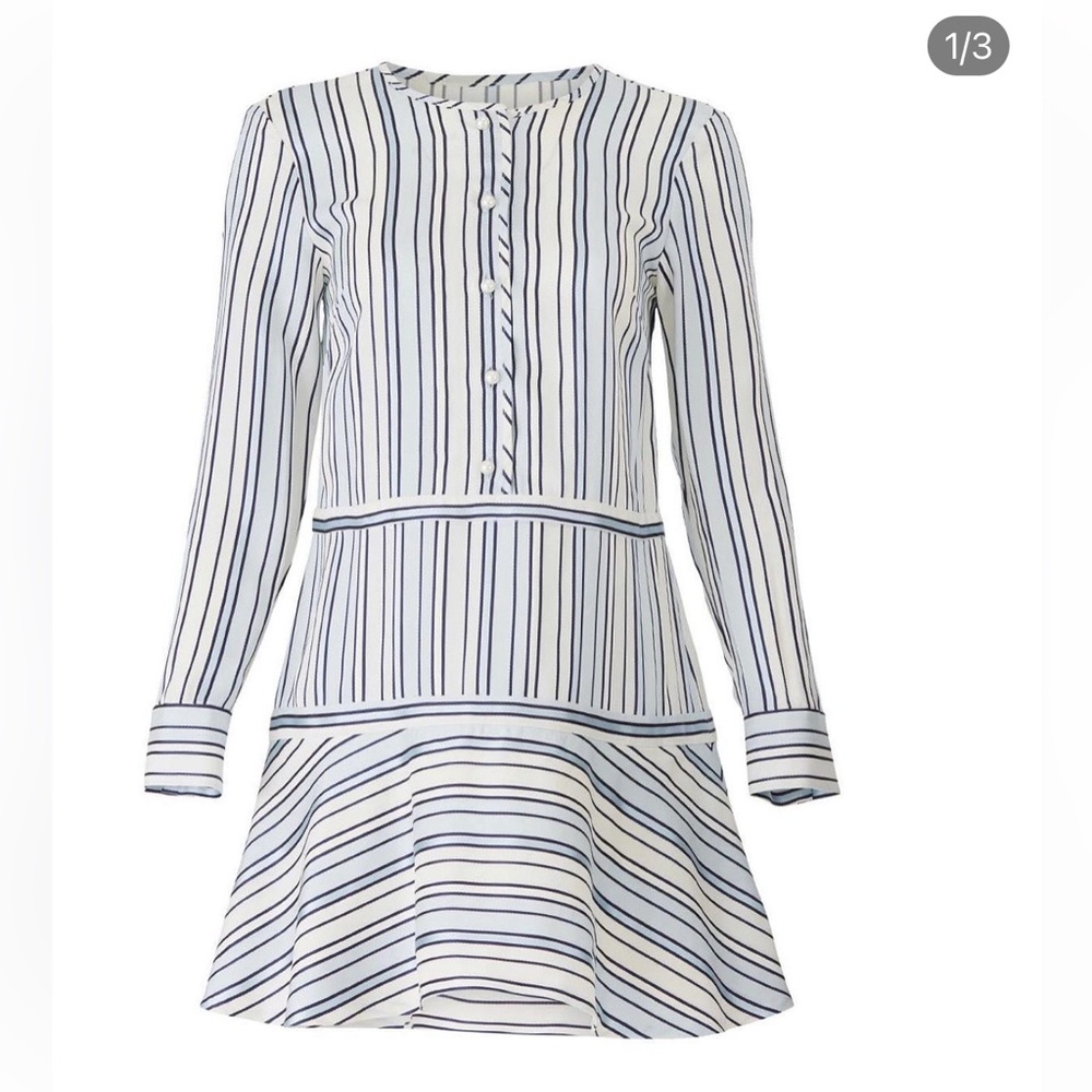 Blue Striped alexis dress size small